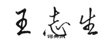 駱恆光王志生行書個性簽名怎么寫