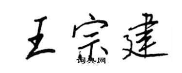 王正良王宗建行書個性簽名怎么寫