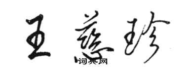 駱恆光王慈珍行書個性簽名怎么寫