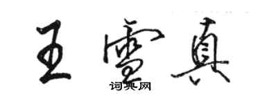 駱恆光王雪真行書個性簽名怎么寫