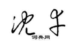 梁錦英沈幸草書個性簽名怎么寫