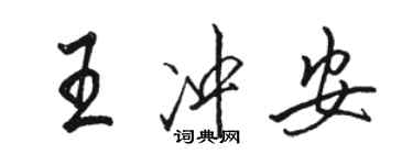 駱恆光王沖安行書個性簽名怎么寫