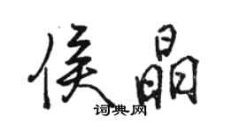 駱恆光侯晶行書個性簽名怎么寫