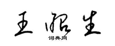 梁錦英王昭生草書個性簽名怎么寫