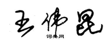 朱錫榮王偉昆草書個性簽名怎么寫