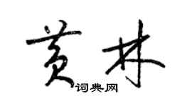 梁錦英黃林草書個性簽名怎么寫