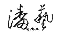 駱恆光潘藝草書個性簽名怎么寫