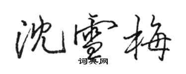 駱恆光沈雪梅行書個性簽名怎么寫