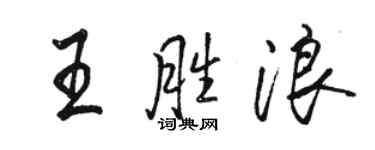 駱恆光王勝浪行書個性簽名怎么寫