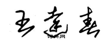 朱錫榮王達春草書個性簽名怎么寫