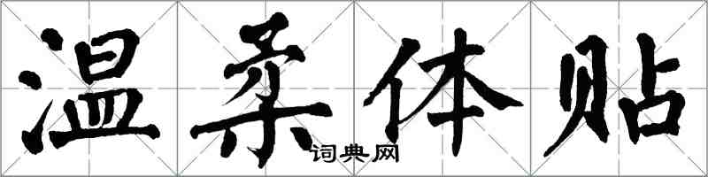 翁闓運溫柔體貼楷書怎么寫