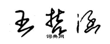 朱錫榮王哲涵草書個性簽名怎么寫