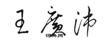 駱恆光王廣沛草書個性簽名怎么寫