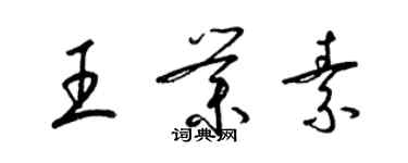 梁錦英王業素草書個性簽名怎么寫