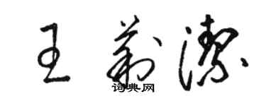 駱恆光王莉潔草書個性簽名怎么寫