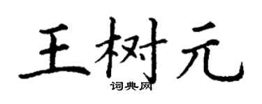 丁謙王樹元楷書個性簽名怎么寫