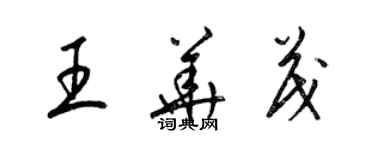 梁錦英王華茂草書個性簽名怎么寫