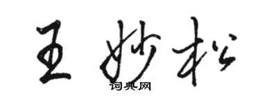 駱恆光王妙松行書個性簽名怎么寫