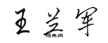 駱恆光王蘭軍行書個性簽名怎么寫