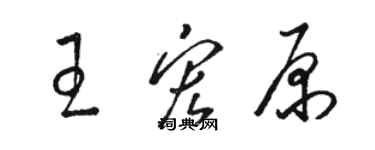 駱恆光王宏原草書個性簽名怎么寫