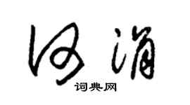 朱錫榮何涓草書個性簽名怎么寫