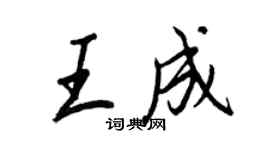 王正良王成行書個性簽名怎么寫