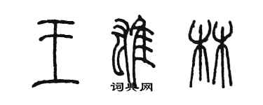 陳墨王雄林篆書個性簽名怎么寫