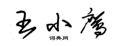 朱錫榮王小鷹草書個性簽名怎么寫