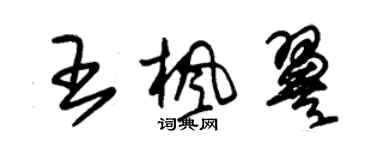 朱錫榮王楓翼草書個性簽名怎么寫
