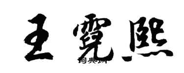 胡問遂王霓熙行書個性簽名怎么寫