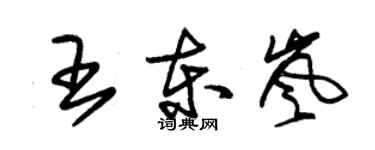 朱錫榮王東嵐草書個性簽名怎么寫