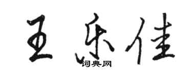 駱恆光王樂佳行書個性簽名怎么寫
