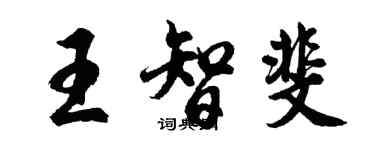 胡問遂王智斐行書個性簽名怎么寫