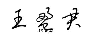 梁錦英王盈君草書個性簽名怎么寫