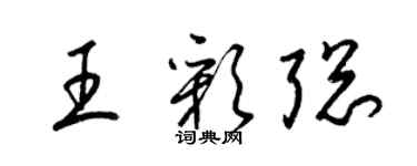 梁錦英王彩聰草書個性簽名怎么寫