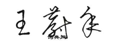 駱恆光王蔚年草書個性簽名怎么寫