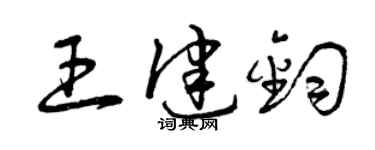 曾慶福王健鈞草書個性簽名怎么寫