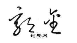 駱恆光郭金草書個性簽名怎么寫