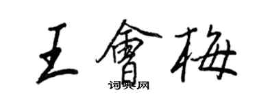 王正良王會梅行書個性簽名怎么寫