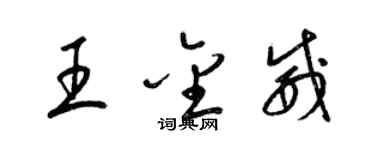 梁錦英王金威草書個性簽名怎么寫