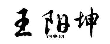 胡問遂王陽坤行書個性簽名怎么寫