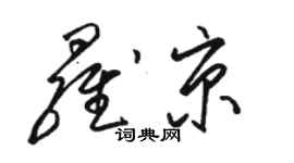 駱恆光羅京草書個性簽名怎么寫