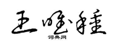 曾慶福王唯種草書個性簽名怎么寫