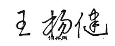 駱恆光王楊健草書個性簽名怎么寫