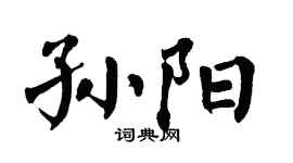 翁闓運孫陽楷書個性簽名怎么寫