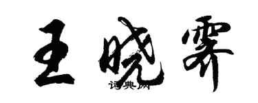 胡問遂王曉霽行書個性簽名怎么寫