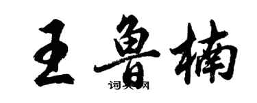 胡問遂王魯楠行書個性簽名怎么寫