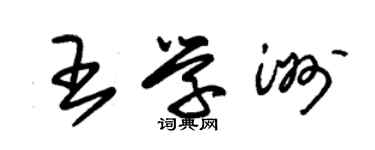 朱錫榮王學洲草書個性簽名怎么寫