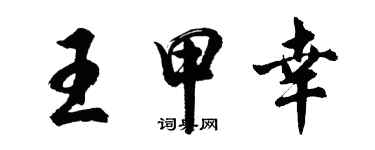 胡問遂王甲幸行書個性簽名怎么寫