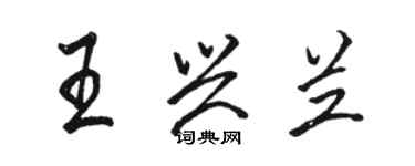 駱恆光王興蘭行書個性簽名怎么寫